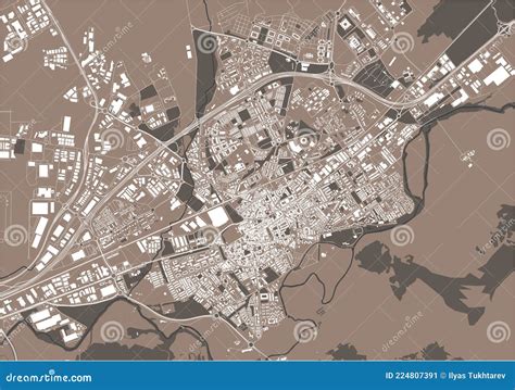 Map of the City of Alcala De Henares, Spain Stock Illustration ...