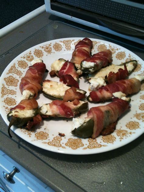 Bacon-wrapped Jalapenos stuffed with Cream Cheese | Bacon wrapped jalapenos, Quick appetizers ...