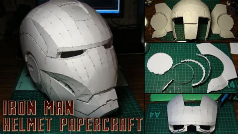 Iron Man Helmet Papercraft (Stop-motion assembly) - YouTube