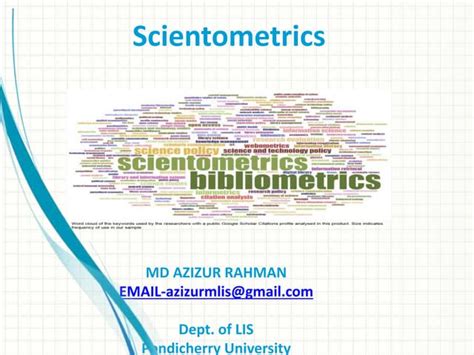 Scientometrics class | PPT