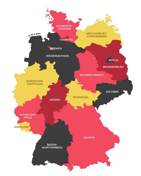 5 Free Printable Labeled and Blank Map of Germany with Cities in PDF