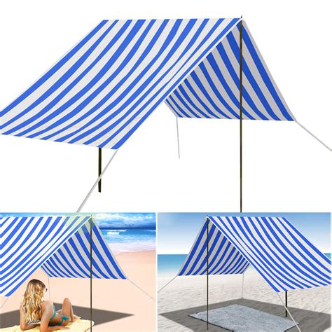 330x180cm portable beach tent uv sun shade shelter canopy outdoor picnic camping Sale - Banggood.com