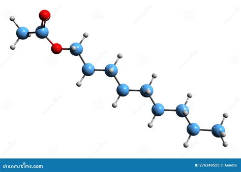 3D Image of Nonyl Acetate Skeletal Formula Stock Illustration ...