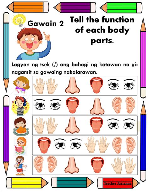 KINDERGARTEN WORKSHEET WEEK 7 (MELC) - Teacher Arrianne