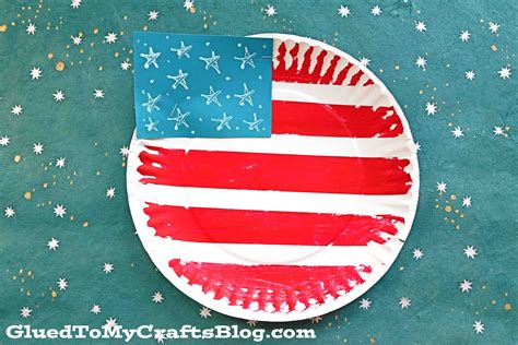 Paper Plate Flag Craft Idea