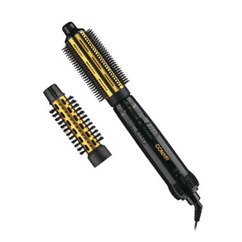 Conair Supreme 2-in-1 Hot Air Styling Brush, Black and Gold - Walmart.com - Walmart.com