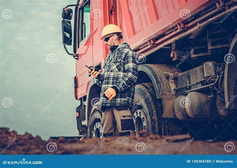 Dump Truck Driver stock image. Image of structure, duty - 130384789