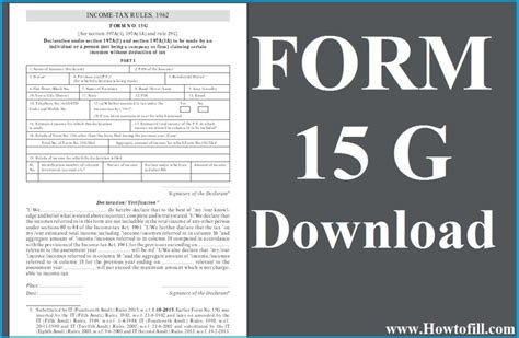 How to Download Form 15G Online PDF | How to fill Form 15G