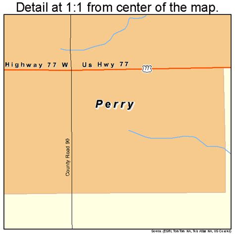 Perry Oklahoma Street Map 4058250