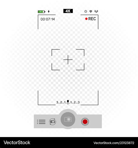 Phone camera vertical viewfinder template Vector Image