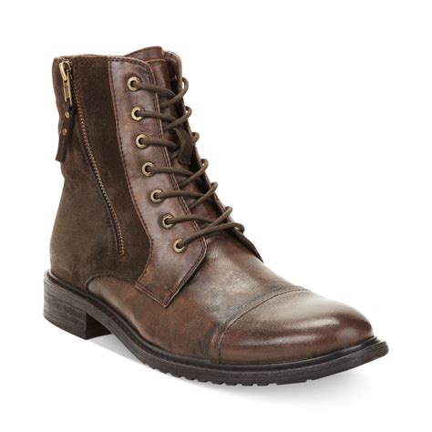 Kenneth Cole Reaction Hit Men Captoe Boots in Brown for Men | Lyst