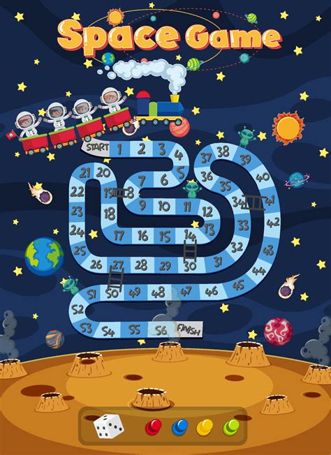 Board Game for kids in outer space style template 2036449 Vector Art at Vecteezy