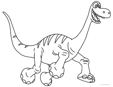 The Good Dinosaur Disney Arlo Cartoon Coloring Pages | Wecoloringpage.com