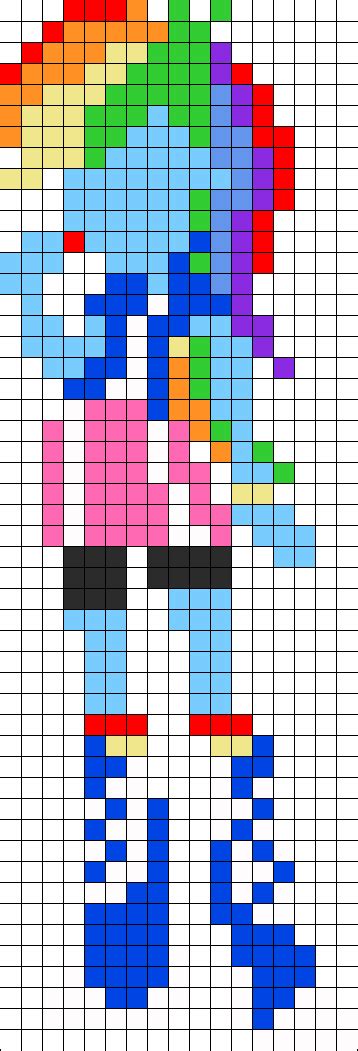 Rainbow Dash Eg Perler Bead Pattern | Bead Sprites | Characters Fuse ...