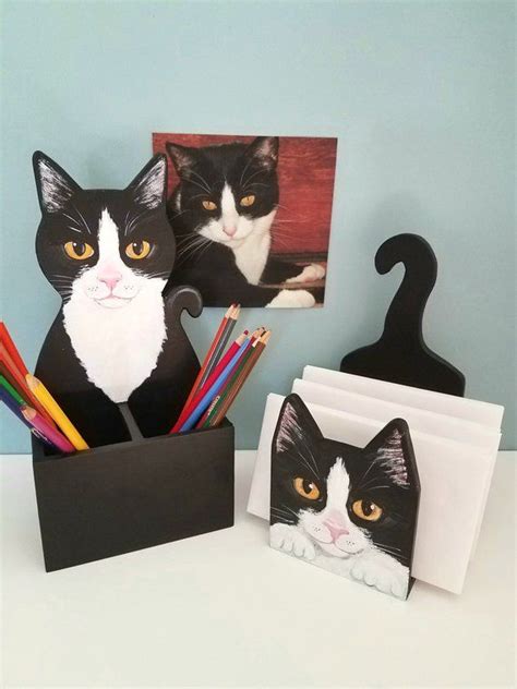 Desk Set for Cat Lovers - Desktop Accessories - Custom Made of your ...