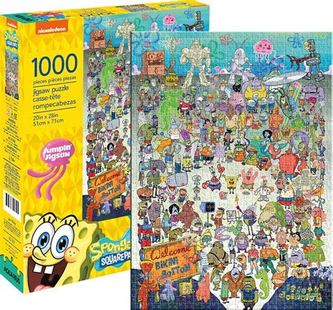 SpongeBob SquarePants Cast, 1000 Pieces, Aquarius | Puzzle Warehouse