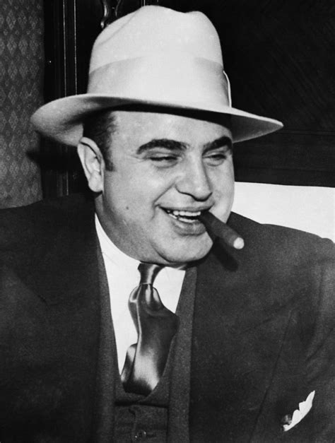 Gangster Al Capone Smoking Cigar - Chicago Gang History