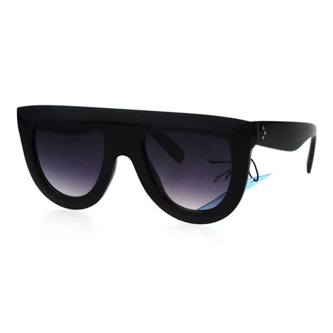 Trendy Flat Top Extra Thick Retro Plastic Mob Racer Sunglasses | eBay