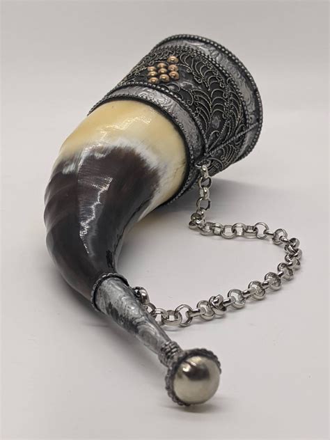 Viking Drinking Horn Set With Stand Medieval Accessories for - Etsy