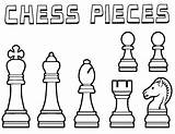 Chess King Coloring Piece Pages Para Ajedrez Simple Colorear Drawing  sketch template