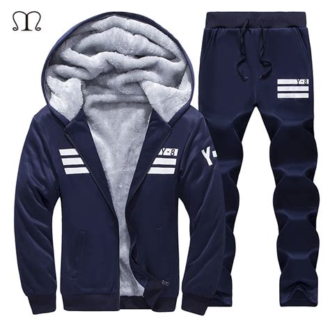 Tracksuits Men 2018 Men's Winter Tracksuit Set Solid Suit Men Track ...