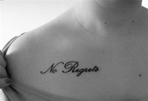 No Regrets Tattoos Designs, Ideas and Meaning - Tattoos For You