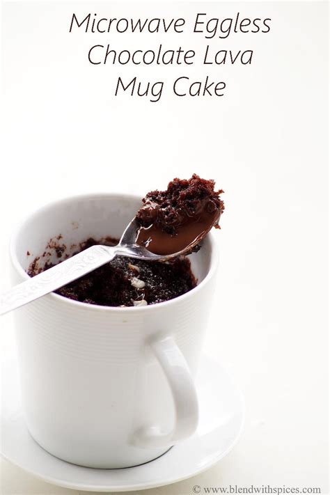 Microwave Eggless Chocolate Lava Mug Cake Recipe - How to make ...