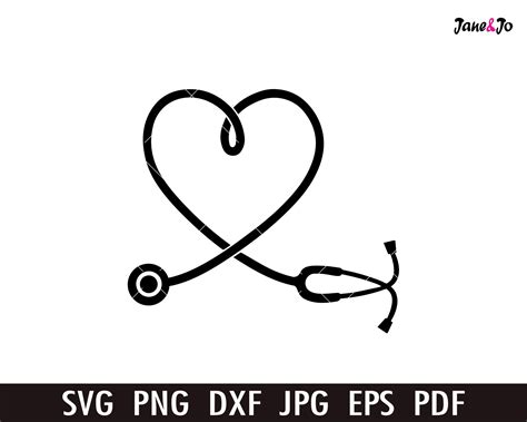 Stethoscope SVG, Flower Heart Stethoscope SVG, Nurse, 49% OFF