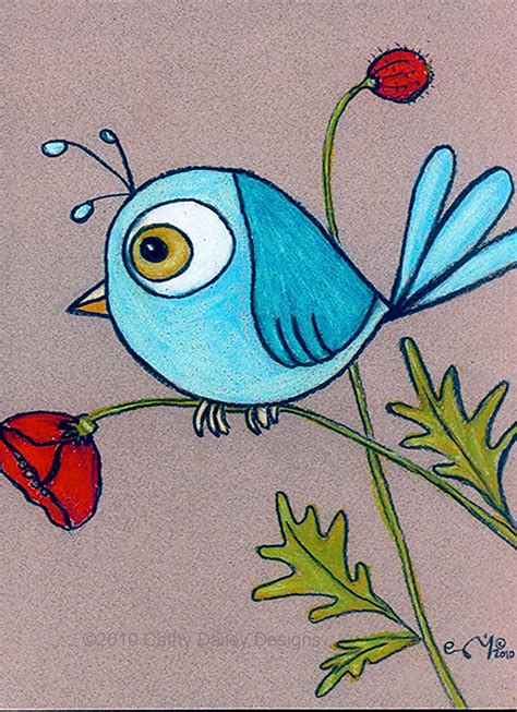 Blue Bird Wall Art Print Whimsical Bird Art Colorful Bird - Etsy Australia