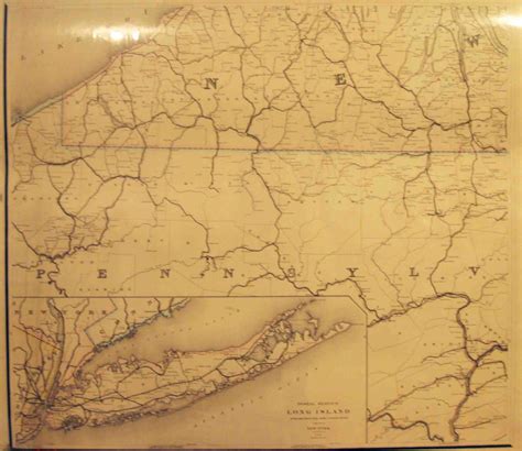 Post Route Map of the State of New York with Parts of Vermont ...