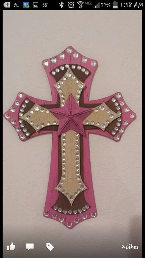 Pin by Tracey Fregia on my crafts (Crafty Creations) | Cross crafts, Cross paintings, Wooden ...