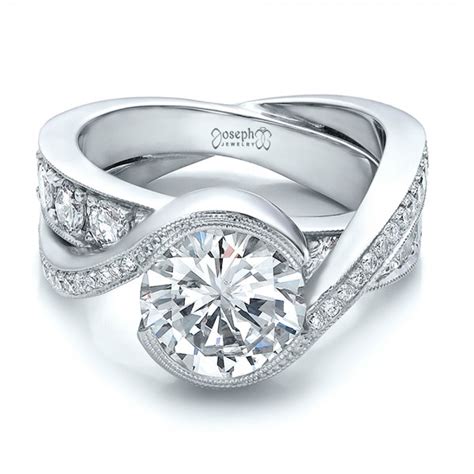 interlocking engagement and wedding rings