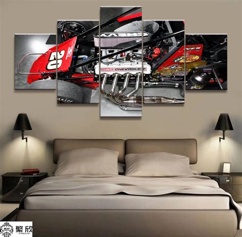 5 Pieces Super Sports Go kart Poster Modern Wall Art Decorative Modular Framework Picture Canvas ...