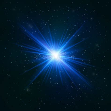 Glowing Realistic Blue Star - Stylized Object. Stock Vector - Illustration of color, guiding ...