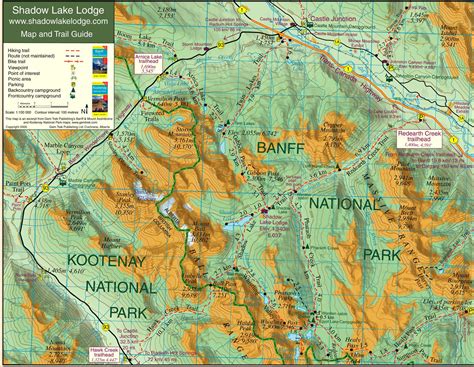 Map Of Banff National Park Printable