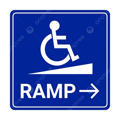 Wheelchair Ramp Right Arrow Sign, Wheelchair Ramp Right Arrow ...