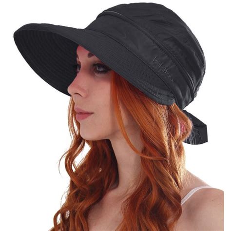 Women Sun Hat Wide Brim Summer UV Protection 2 In 1 Beach Sun Visor Hat ...