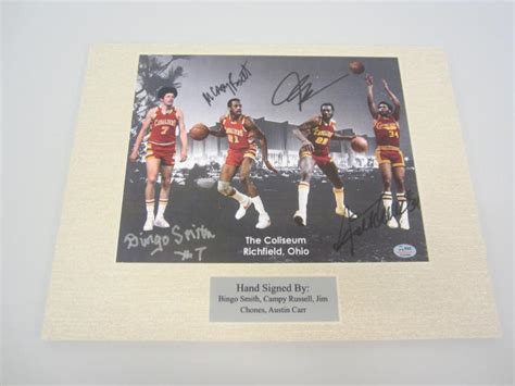 Bingo Smith Austin Carr Cleveland Cavaliers signed autograph