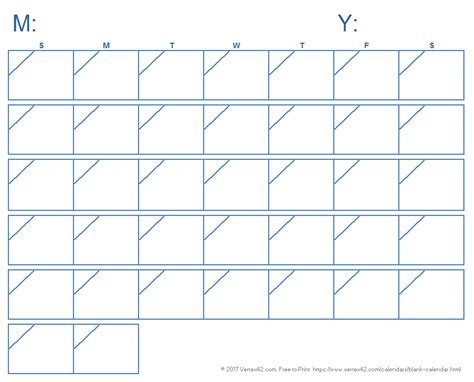 Printable Blank Calendar Grid Example Calendar Printable Images