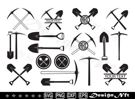 Miner Pickaxe Svg, Shovel Svg, Pickaxe Svg, Mining Svg, Clipart, Cut Files for Silhouette ...