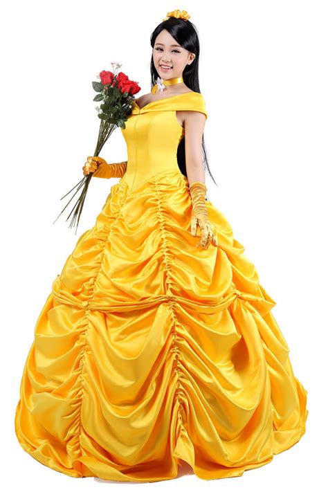 Disney Belle Princess Cosplay Outfit For Children and Adults Halloween Costume | Costume Party World