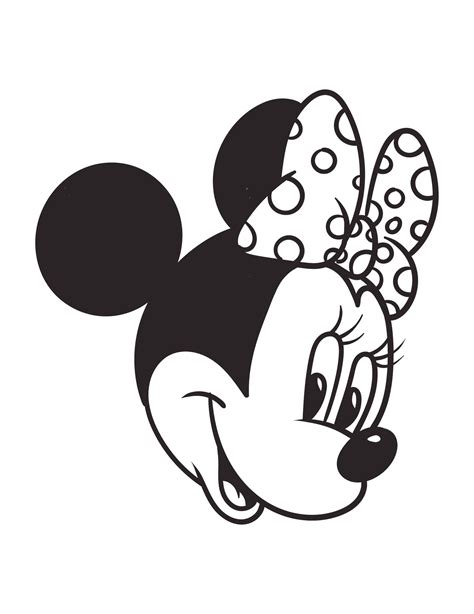 7 Best Images of Minnie Mouse Face Template Printable - Mickey and Minnie Mouse Head Outline ...