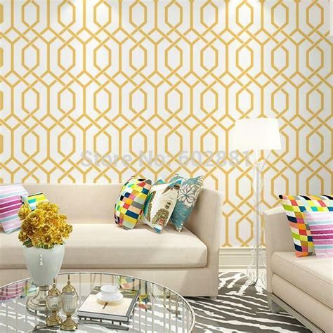 Image result for geometric wallpaper living room | Geometric wallpaper living room, Geometric ...