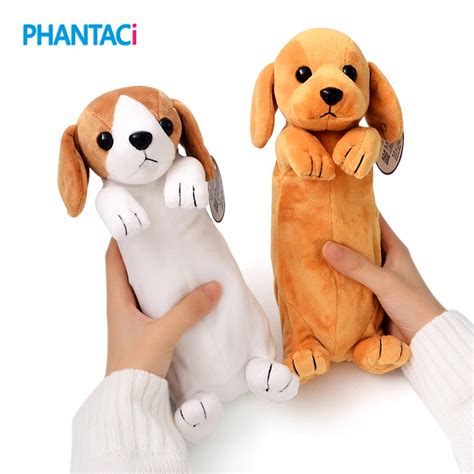 Cartoon Pencil Case Dog Pencilcase For School Stationery Plush Dog Pencilcase For Kids Pencil ...