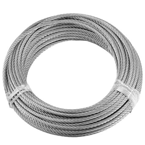 Buy HAKZEON 98.5Ft 1/4 Inch Wire Rope, 304 Stainless Steel Cable with ...