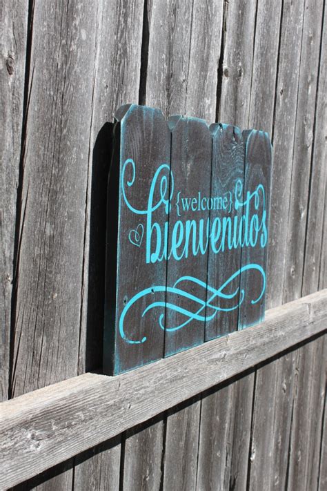 Bienvenidos Sign Welcome Sign Bienvenidos Wood Sign Door | Etsy