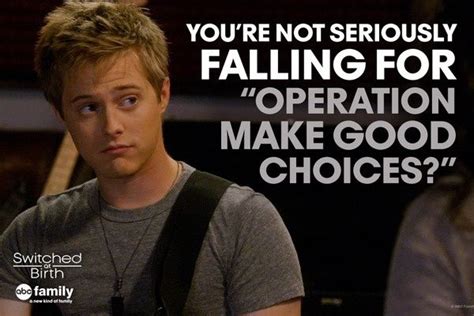 #SwitchedAtBirth - Toby Kennish | Freeform tv shows, Tv quotes, Switched at birth