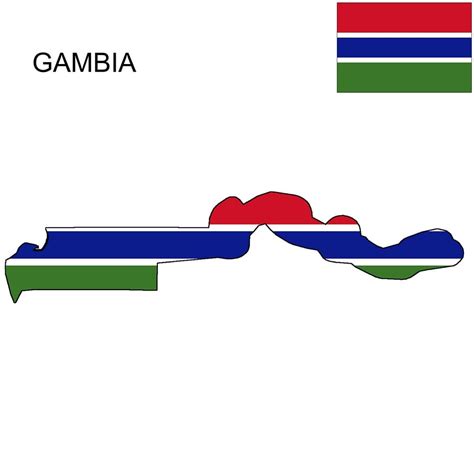 Gambia Flag Map and Meaning | Mappr