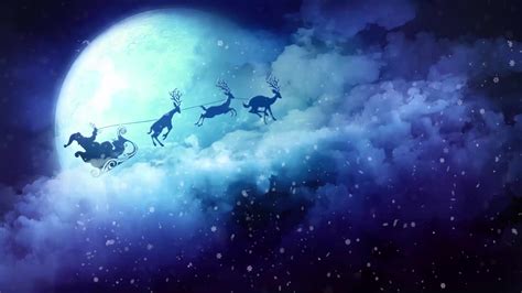 Santa Claus And Reindeer Wallpaper