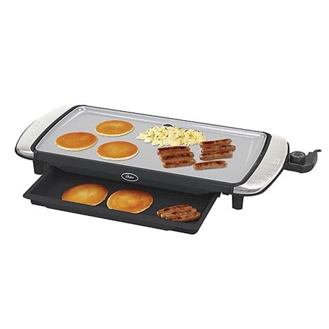 Oster® DuraCeramic™ Titanium Infused Electric Griddle with Warming Tray, Silver (CKSTGRFM20TECO ...